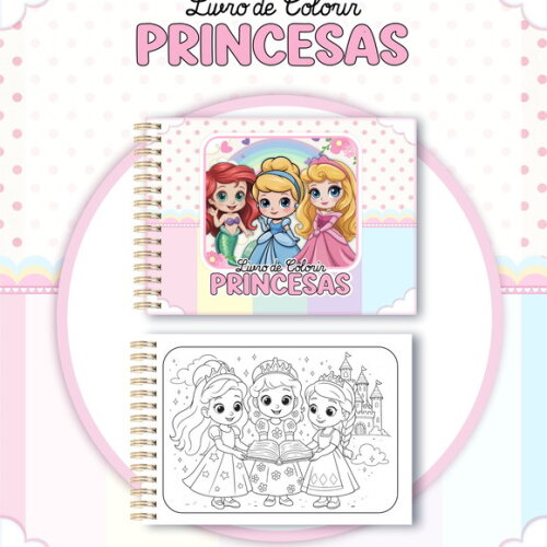 Arquivo Digital Livro de Colorir Princesas #7230