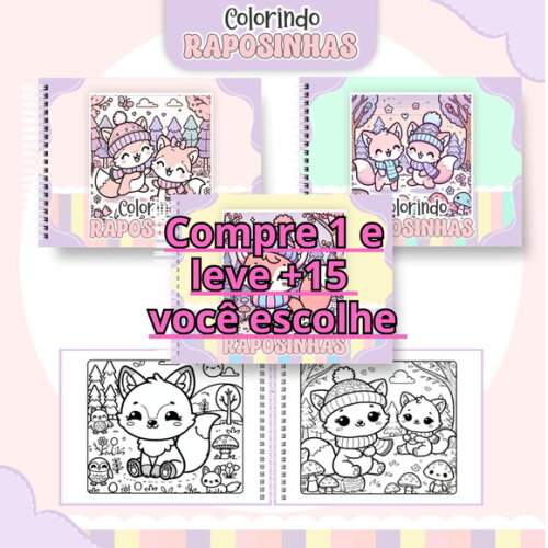 Arquivo Digital Livro de Colorir Raposinha #6305