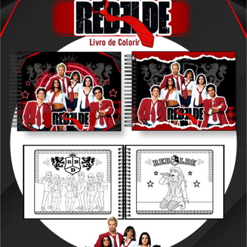 Arquivo Digital Livro de Colorir Rebelde #6879