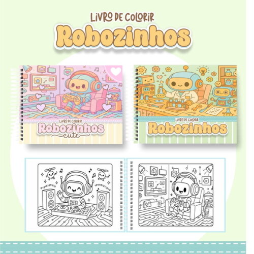 Arquivo Digital Livro de Colorir Robozinho #6973