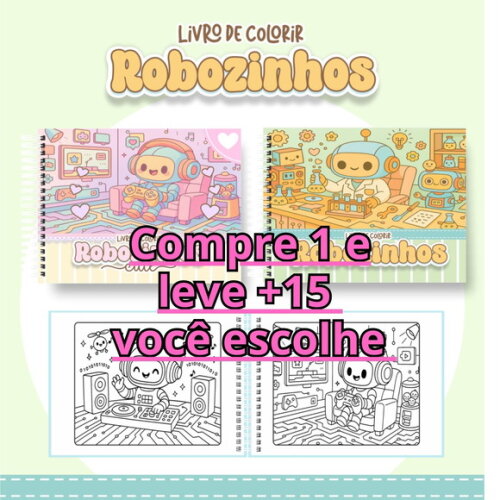 Arquivo Digital Livro de Colorir Robozinho #6973