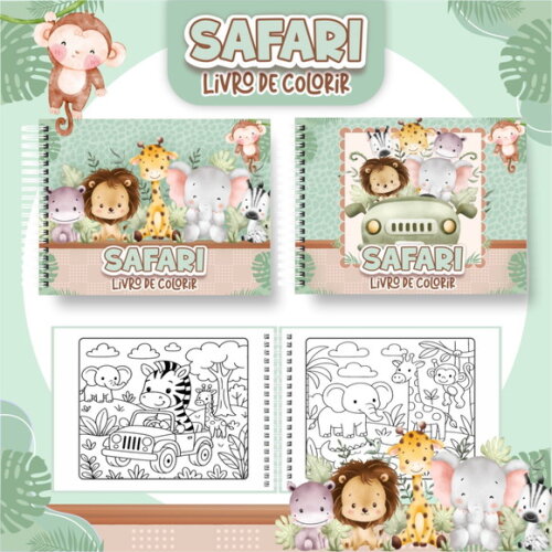 Arquivo Digital Livro de Colorir Safari #6839