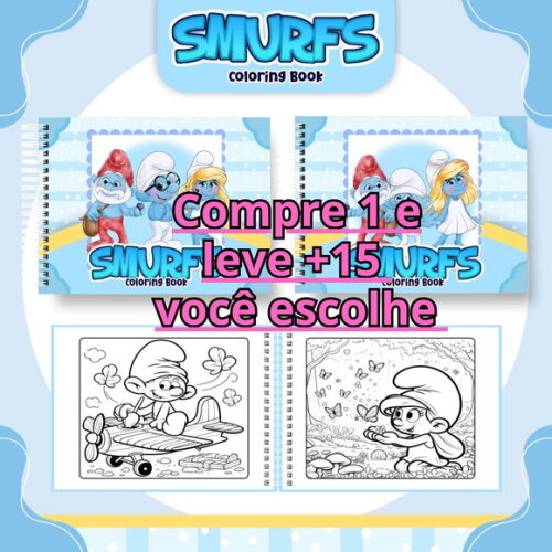Arquivo Digital Livro de Colorir Smurfs #6671