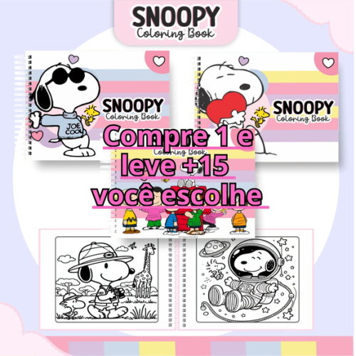 Arquivo Digital Livro de Colorir Snoopy #6485
