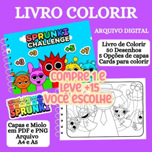 Arquivo Digital Livro de Colorir Sprunki #7477