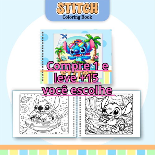 Arquivo Digital Livro de Colorir Stitch Menino #6332