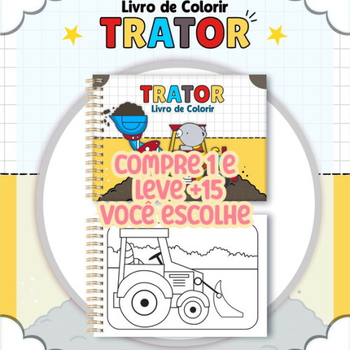 Arquivo Digital Livro de Colorir Trator #7258