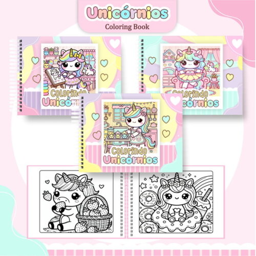 Arquivo Digital Livro de Colorir Unicórnio #6331