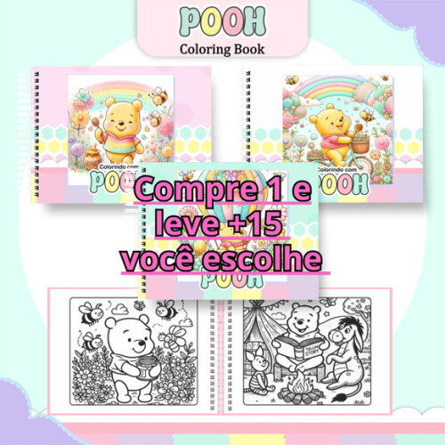 Arquivo Digital Livro de Colorir Ursinho Pooh #6327