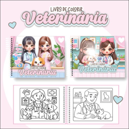 Arquivo Digital Livro de Colorir Veterinária #7473