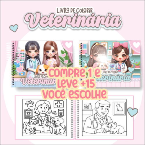 Arquivo Digital Livro de Colorir Veterinária #7473