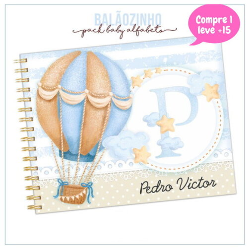 Arquivo Digital Livro do Bebê Balão Clean #688