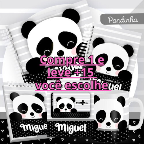 Arquivo Digital Livro do Bebê e Caderneta Panda #2524