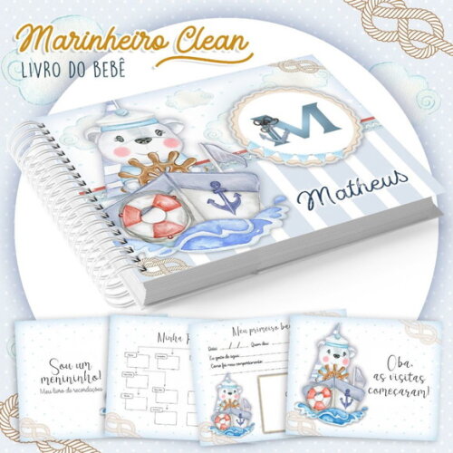 Arquivo Digital Livro do Bebê Marinheiro Clean #929