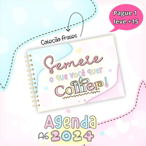Arquivo Digital Mini Agenda A6 - 2024 #2281