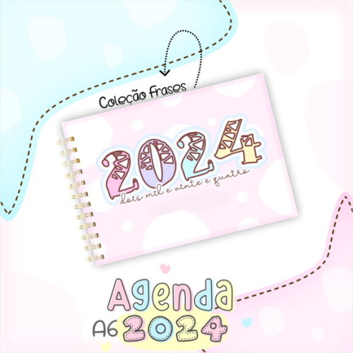Arquivo Digital Mini Agenda A6 - 2024 #2286