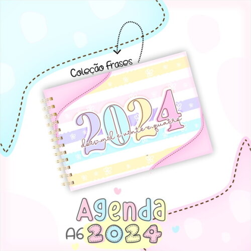 Arquivo Digital Mini Agenda A6 - 2024 #2287