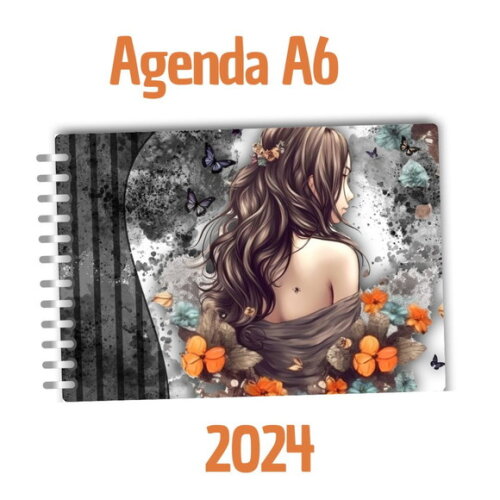Arquivo Digital Mini Agenda A6 - 2024 #2292