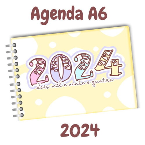 Arquivo Digital Mini Agenda A6 - 2024 #2295