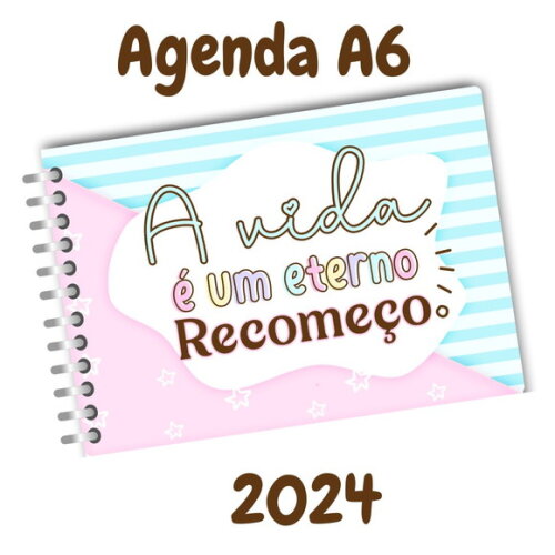 Arquivo Digital Mini Agenda A6 - 2024 #2296