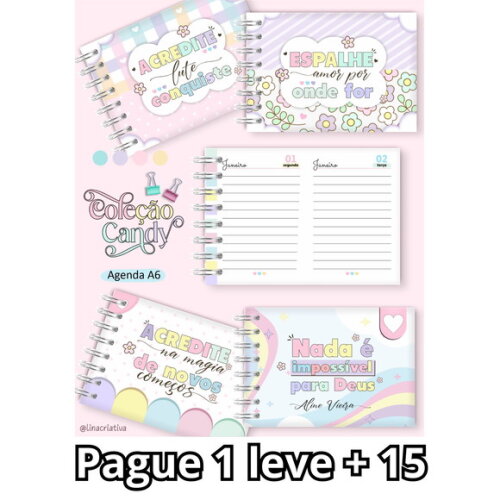 Arquivo Digital Mini Agenda A6 - 2024 #3257
