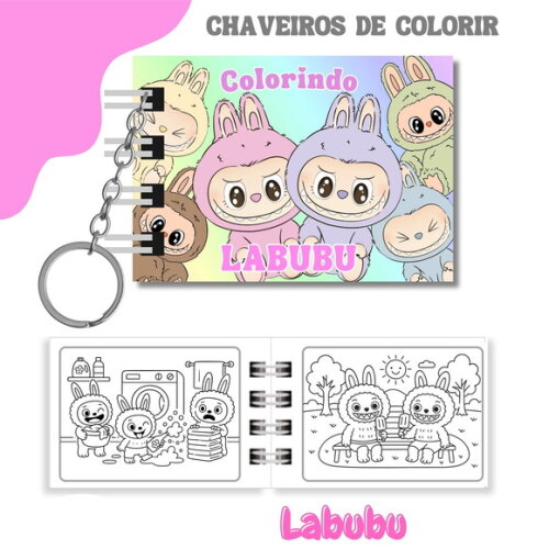 Arquivo Digital Mini Livro de Colorir Labubu #7101