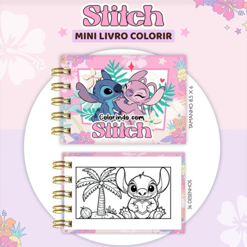 Arquivo Digital Mini Livro de Colorir Stitch #6766