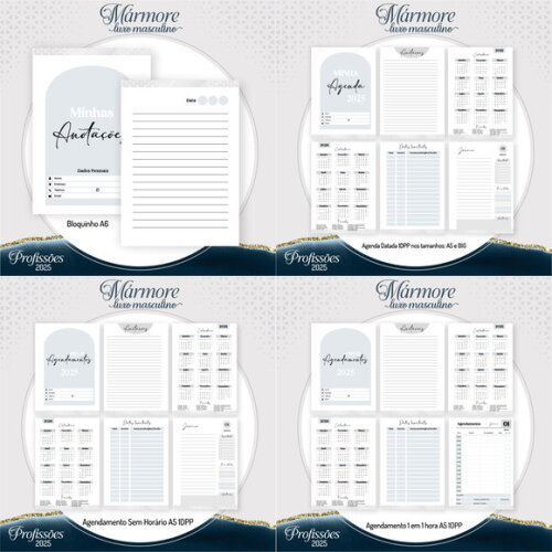 Arquivo Digital Pack Agendas Profissões 2025 Masculino #6127