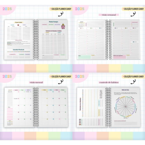 Arquivo Digital Planner Candy 2025 #6042
