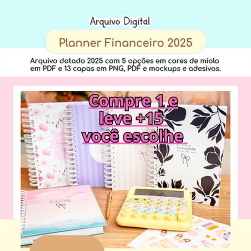 Arquivo Digital Planner Financeiro 2025 #6276