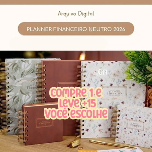 Arquivo Digital Planner Financeiro 2026 #7594