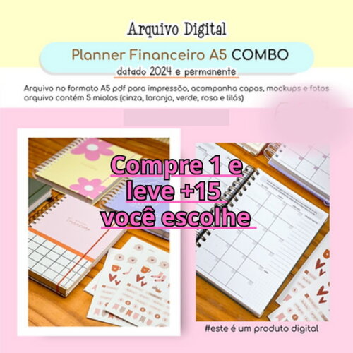 Arquivo Digital Planner Financeiro Neutro #6083