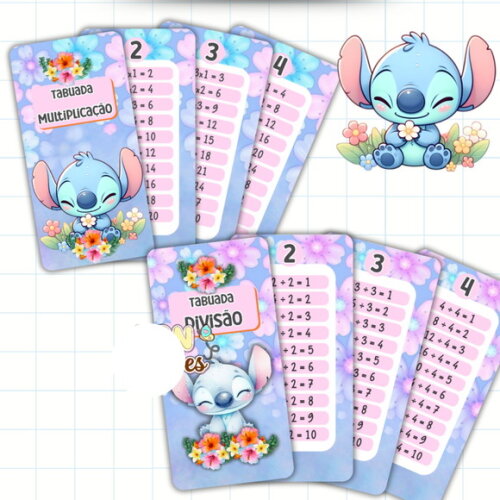 Arquivo Digital Tabuada Stitch #7705