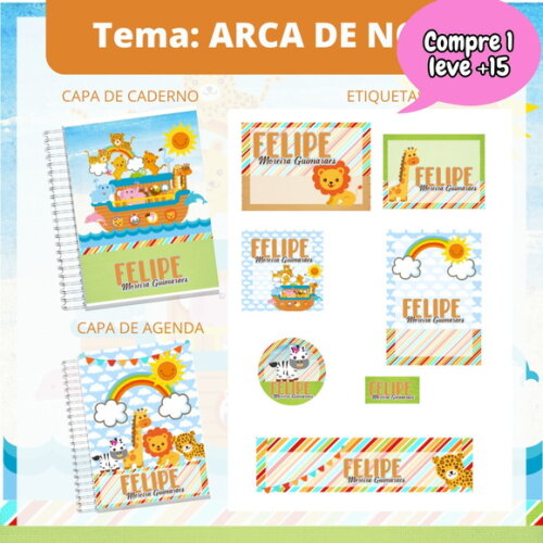 Arquivo Digital Volta às Aulas Arca de Noé #3639