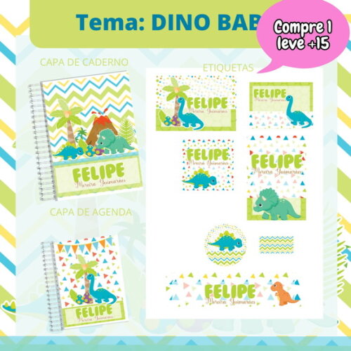 Arquivo Digital Volta às Aulas Dino Baby #3648