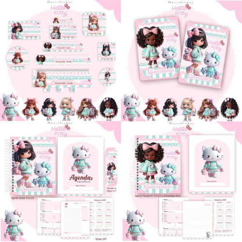 Arquivo Digital Volta Ás Aulas Hello Kitty Mascotes #1035