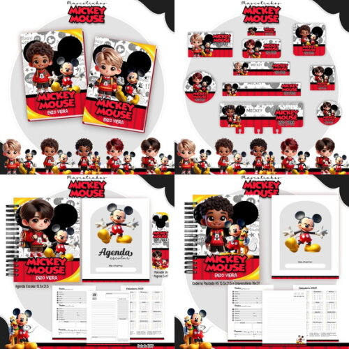 Arquivo Digital Volta Ás Aulas Mickey Mascotes #1036