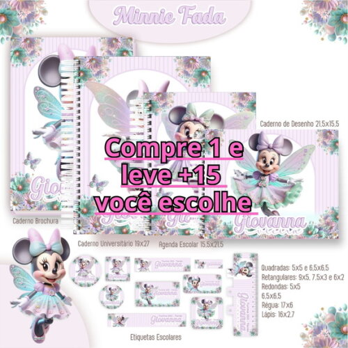 Arquivo Digital Volta Ás Aulas Minnie Fada 2025 #6260