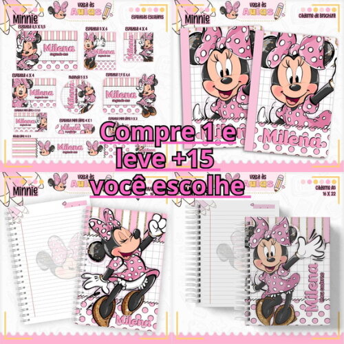 Arquivo Digital Volta Ás Aulas Minnie Rosa #1941