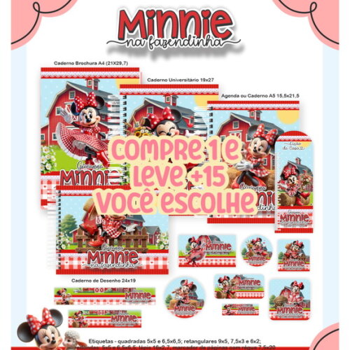 Arquivo Digital Volta Ás Aulas Minnie Fazendinha 2026 #7527