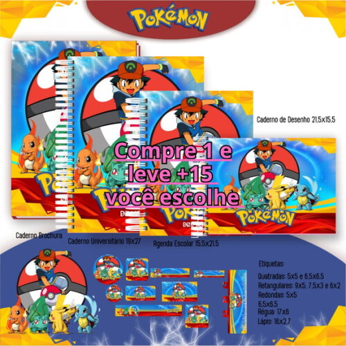 Arquivo Digital Volta Ás Aulas Pokémon #6005