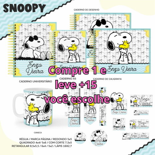 Arquivo Digital Volta Ás Aulas Snoopy #5477