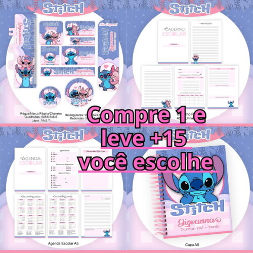 Arquivo Digital Volta as Aulas Stitch #6281