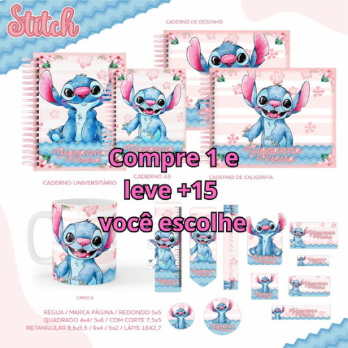 Arquivo Digital Volta Ás Aulas Stitch #5526