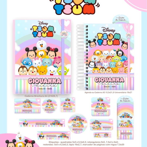 Arquivo Digital Volta as Aulas Tsum Tsum 2026 #7637