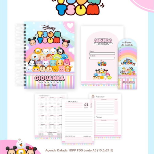 Arquivo Digital Volta as Aulas Tsum Tsum 2026 #7637