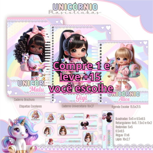 Arquivo Digital Volta Ás Aulas Unicórnio Mascotinhas #1028