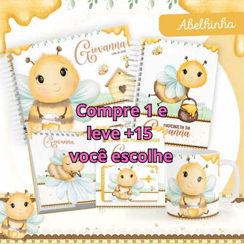 Arquivo Livro do Bebê e Caderneta Abelhinha #1501
