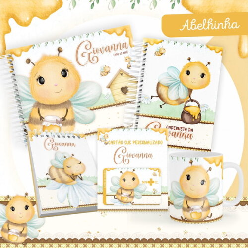 Arquivo Livro do Bebê e Caderneta Abelhinha #1501