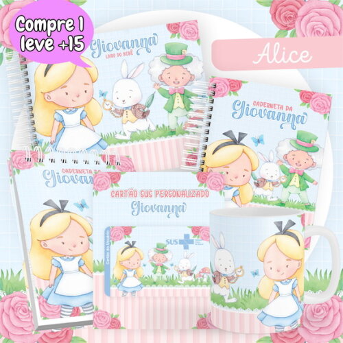 Arquivo Livro do Bebê e Caderneta Alice #2557
